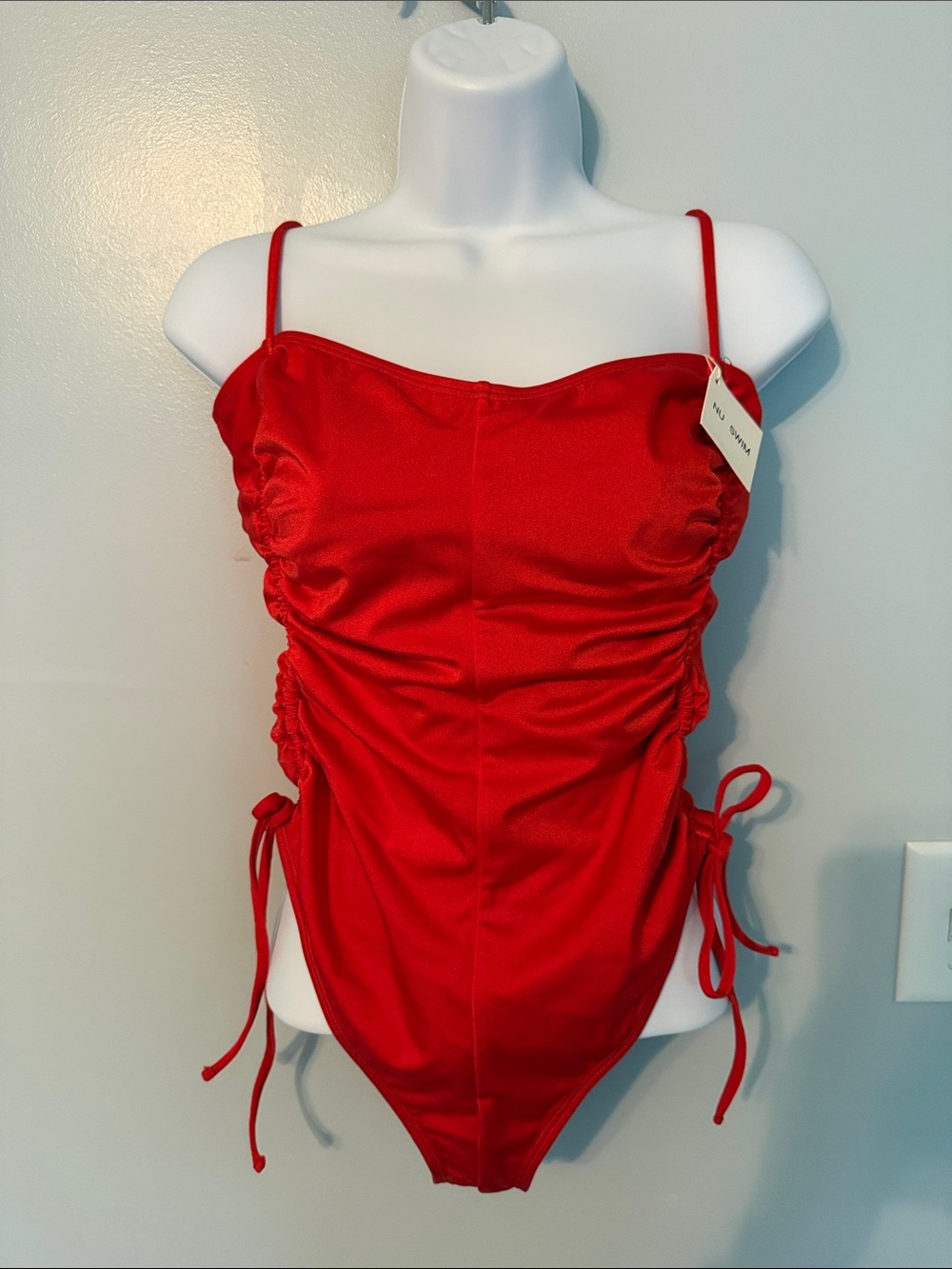 NU Swim Disco Suit in Lobster